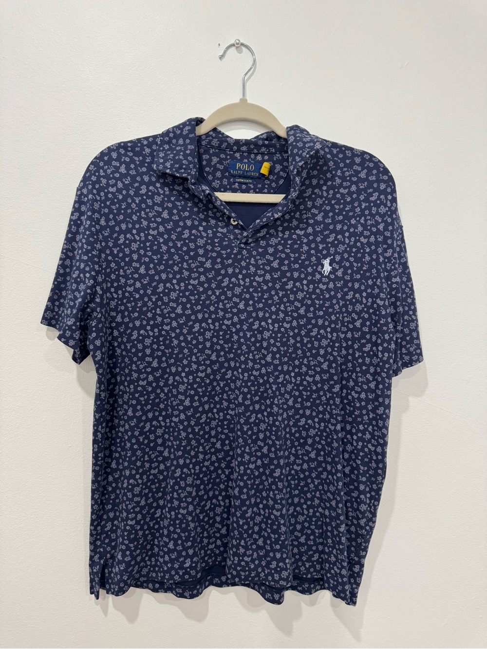 Polo by Ralph Lauren Navy Polo with White Micro Floral